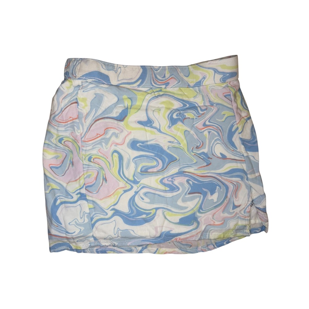 Abercrombie Kids Blue Marble Skirt Girls Swirl Mini Cotton Excellent 7/8‎ - Picture 2 of 4